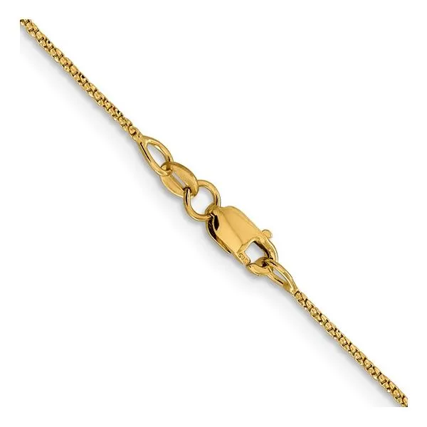 14K Yellow Gold 0.9mm Box Chain Image 2 Minor Jewelry Inc. Nashville, TN