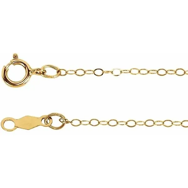 14K Yellow Gold 1.0mm Flat Cable Chain Minor Jewelry Inc. Nashville, TN