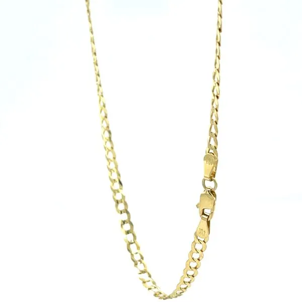 10K Yellow Gold Flat Light-Weight Curb Chain Image 3 Minor Jewelry Inc. Nashville, TN