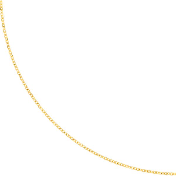 14K Yellow Gold 1.05mm  Cable Link Chain Image 2 Minor Jewelry Inc. Nashville, TN
