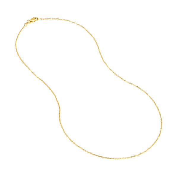 14K Yellow Gold 1.05mm  Cable Link Chain Image 4 Minor Jewelry Inc. Nashville, TN