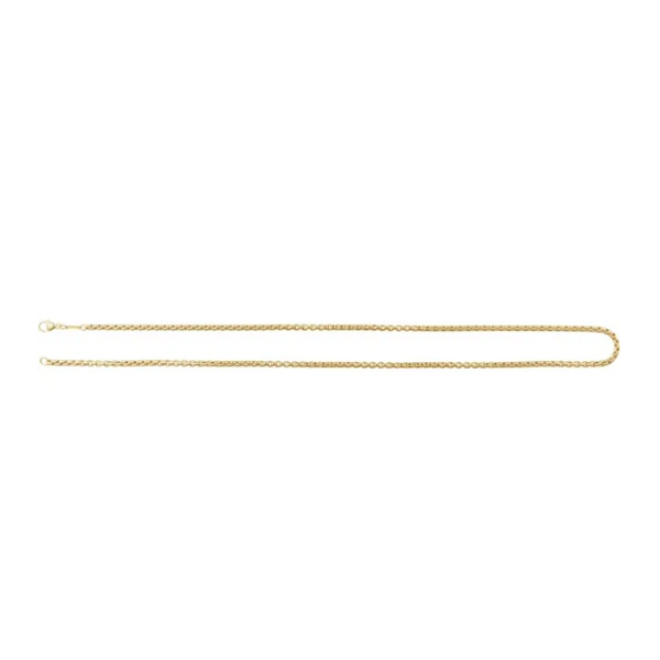 14K Yellow Gold-Filled 1.8 mm Rounded Box Chain Image 2 Minor Jewelry Inc. Nashville, TN