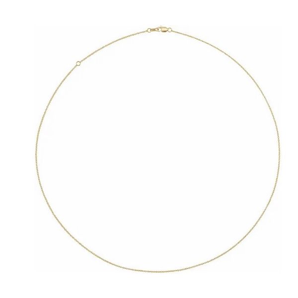 14K Yellow Gold-Filled 1 mm Cable Chain 18