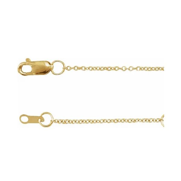14K Yellow Gold-Filled 1 mm Cable Chain 18