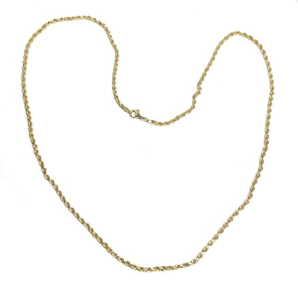 14K Yellow Gold 2.5mm Diamond-Cut Rope Chain Image 3 Minor Jewelry Inc. Nashville, TN