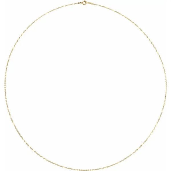 14K Yellow Gold-Filled 1mm 16 Inch Cable Chain Image 2 Minor Jewelry Inc. Nashville, TN
