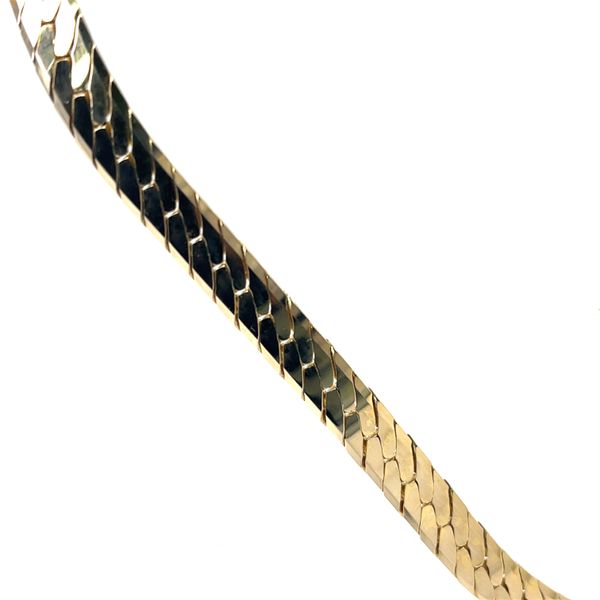 14K Yellow Gold Estate 6.7mm Herringbone Chain Image 3 Minor Jewelry Inc. Nashville, TN