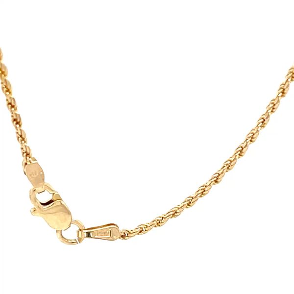 14K Yellow Gold Estate 0.9mm Diamond-Cut Rope Chain Image 2 Minor Jewelry Inc. Nashville, TN