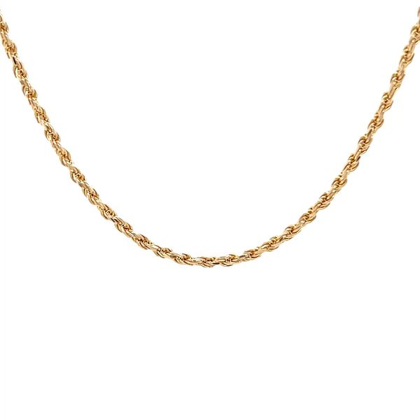 14K Yellow Gold Estate 0.9mm Diamond-Cut Rope Chain Minor Jewelry Inc. Nashville, TN