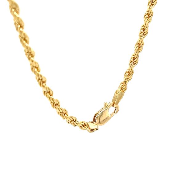 18K Yellow Gold Estate Diamond-Cut 2.4mm Rope Chain Image 2 Minor Jewelry Inc. Nashville, TN