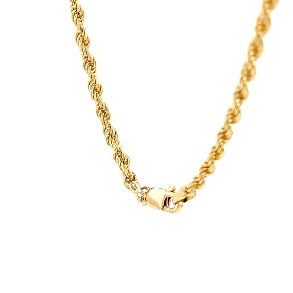 18K Yellow Gold Estate Diamond-Cut 2.4mm Rope Chain Image 3 Minor Jewelry Inc. Nashville, TN