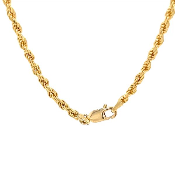 18K Yellow Gold Estate Diamond-Cut 2.4mm Rope Chain Minor Jewelry Inc. Nashville, TN
