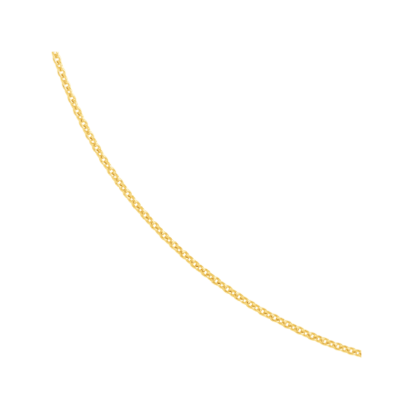 Sterling Silver Yellow Gold Plated 0.9mm Cable Chain Image 2 Minor Jewelry Inc. Nashville, TN