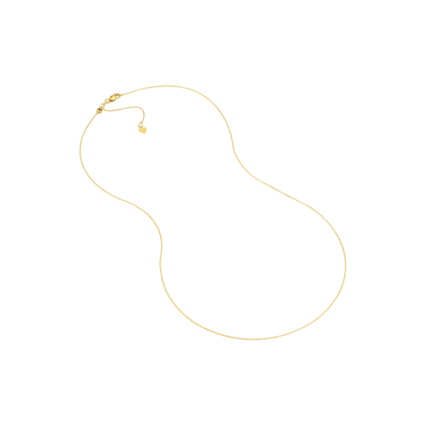 Sterling Silver Yellow Gold Plated 0.9mm Cable Chain Image 4 Minor Jewelry Inc. Nashville, TN