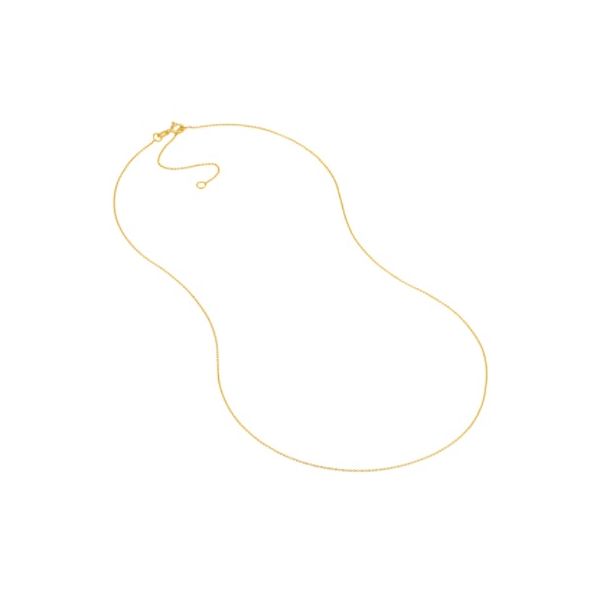 10K Yellow Gold 0.7mm 18-Inch Cable Chain Image 4 Minor Jewelry Inc. Nashville, TN