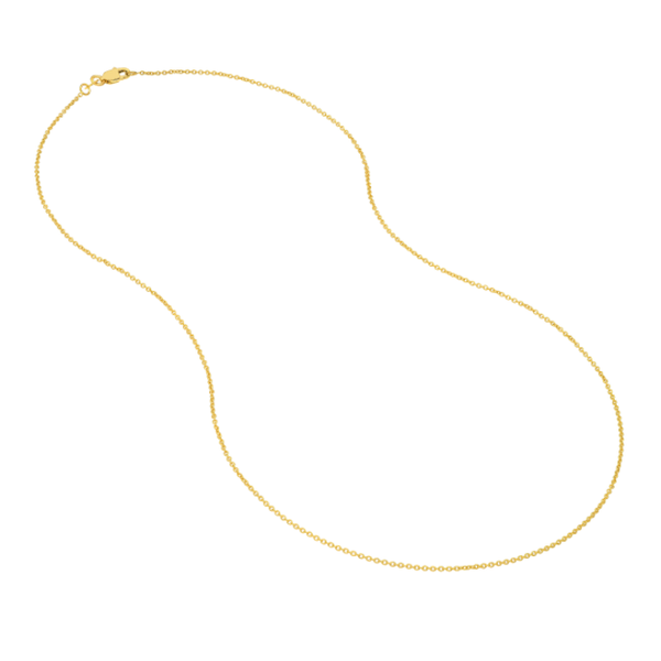 14K Yellow Gold 1.2mm 16-Inch Cable Chain Image 4 Minor Jewelry Inc. Nashville, TN