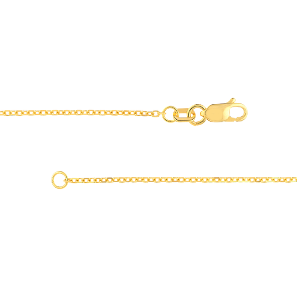 14K Yellow Gold 1.25mm 18-Inch Diamond-Cut Cable Chain Image 3 Minor Jewelry Inc. Nashville, TN