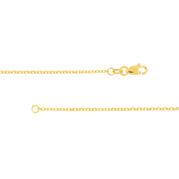 14K Yellow Gold 1.5mm 18-Inch Diamond-Cut Cable Chain Image 3 Minor Jewelry Inc. Nashville, TN