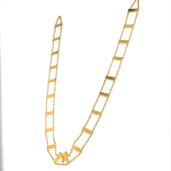 14K Yellow Gold Ladder Chocker Necklace Image 2 Minor Jewelry Inc. Nashville, TN