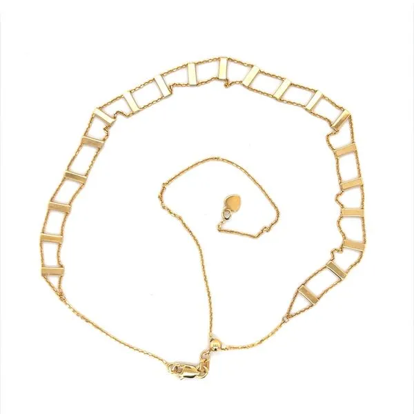 14K Yellow Gold Ladder Chocker Necklace Image 3 Minor Jewelry Inc. Nashville, TN