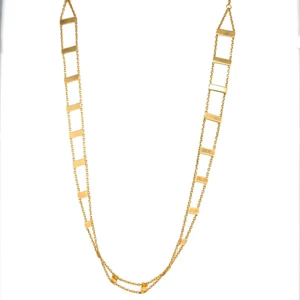 14K Yellow Gold Ladder Chocker Necklace similar item image