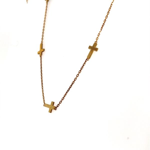 14K Yellow Gold Multi-Cross Necklace Image 2 Minor Jewelry Inc. Nashville, TN