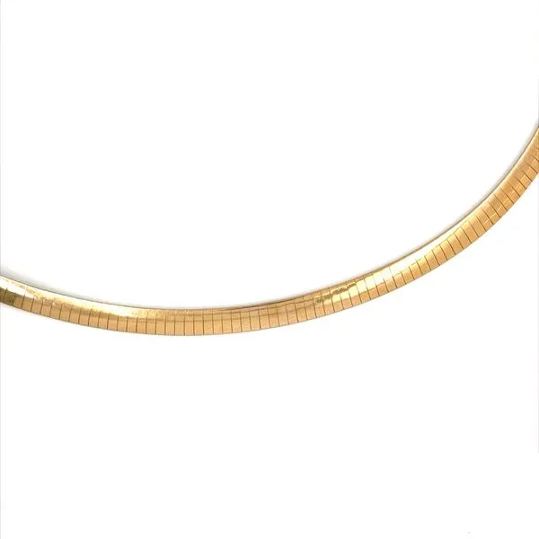 10K White and Yellow Gold Reversable 6mm Omega Chain Minor Jewelry Inc. Nashville, TN