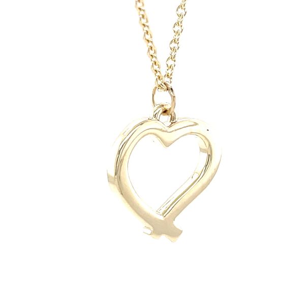 14K Yellow Gold Heart Pendant Necklace Image 3 Minor Jewelry Inc. Nashville, TN