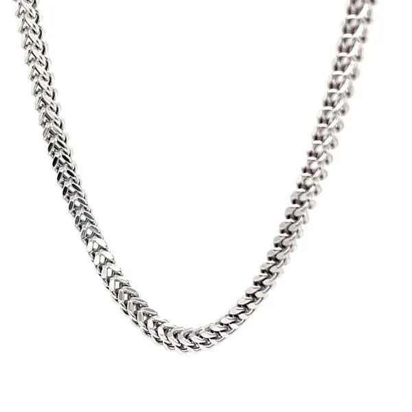 10K White Gold Estate Square Foxtail Chain Image 2 Minor Jewelry Inc. Nashville, TN