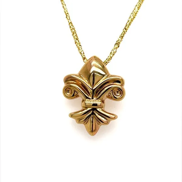 14K Yellow Gold Fleur de Lis Pendant Necklace Minor Jewelry Inc. Nashville, TN