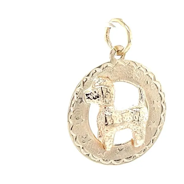 14K Yellow Gold Estate Poodle & Stars Charm Image 3 Minor Jewelry Inc. Nashville, TN