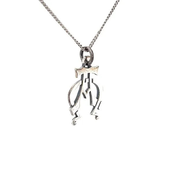 Sterling Silver Alpha & Omega Pendant Necklace