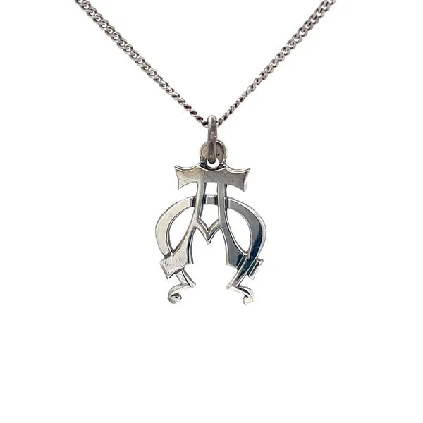 Sterling Silver Alpha & Omega Pendant Necklace