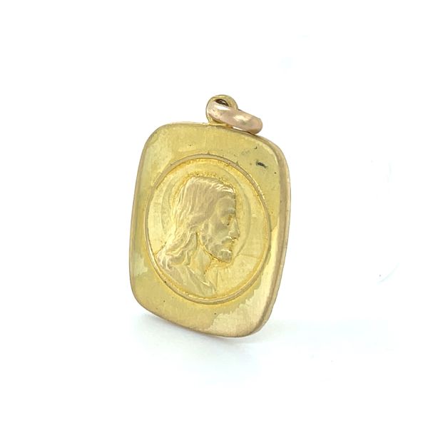 18K Yellow Gold 20.3x23.3mm Jesus Pendant Image 2 Minor Jewelry Inc. Nashville, TN