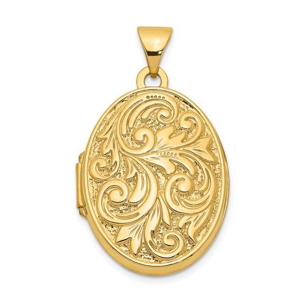 14K Yellow Gold Scroll Locket Minor Jewelry Inc. Nashville, TN