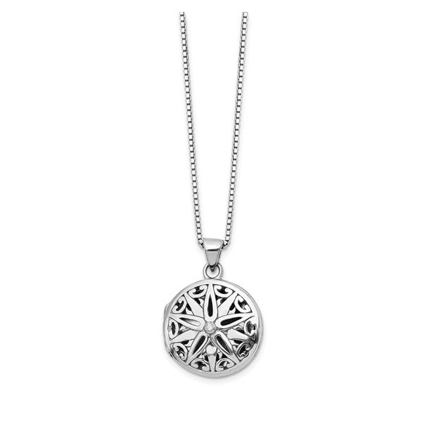 Sterling Silver Diamond Star Locket Pendant Necklace Minor Jewelry Inc. Nashville, TN
