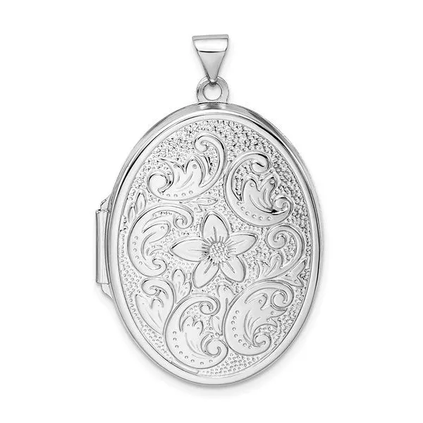 Sterling Silver Floral Scroll Locket for Two Photo Minor Jewelry Inc. Nashville, TN