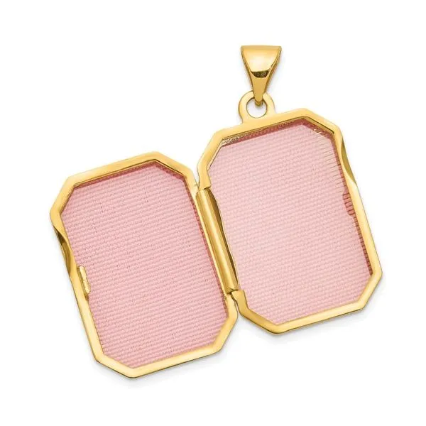 14K Yellow Gold Rectangle Locket Image 4 Minor Jewelry Inc. Nashville, TN