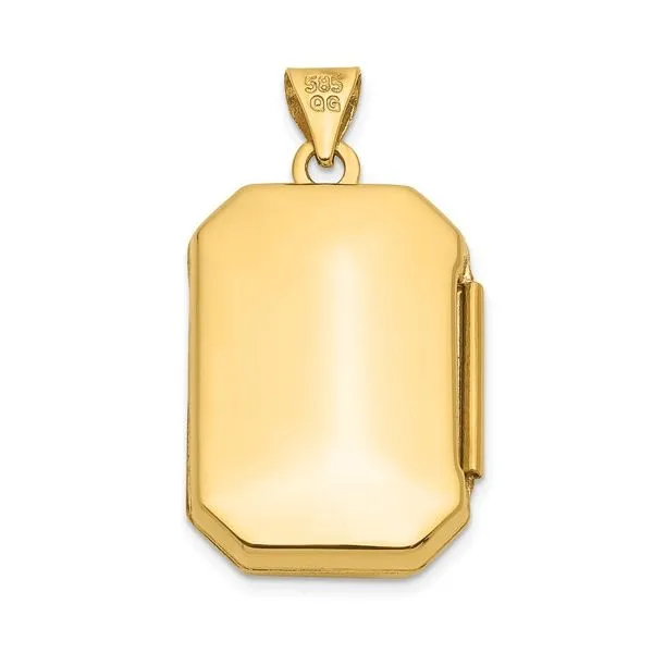 14K Yellow Gold Rectangle Locket Image 5 Minor Jewelry Inc. Nashville, TN