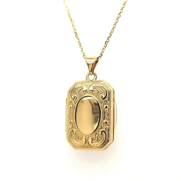 14K Yellow Gold Rectangle Locket Minor Jewelry Inc. Nashville, TN