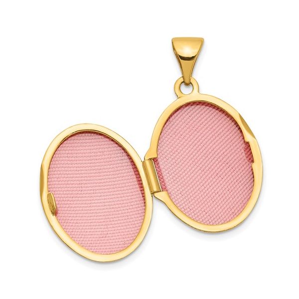 10K Yellow Gold 24x14mm Locket Pendant on a Chain Image 3 Minor Jewelry Inc. Nashville, TN