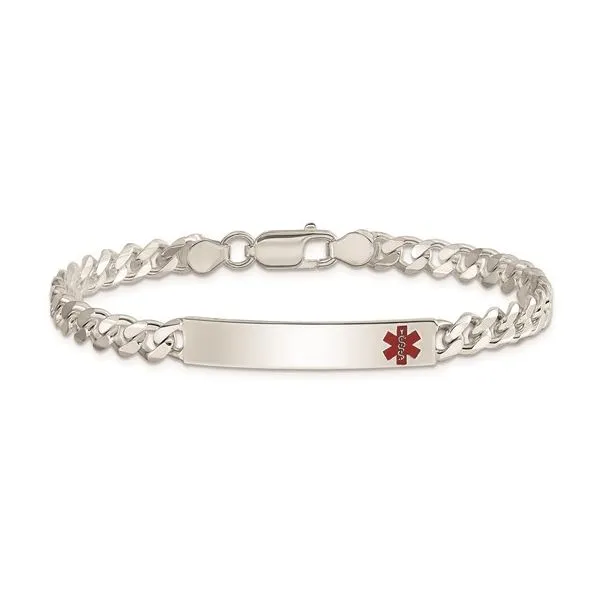 Sterling Silver Curb Link Medical ID Bracelet similar item image