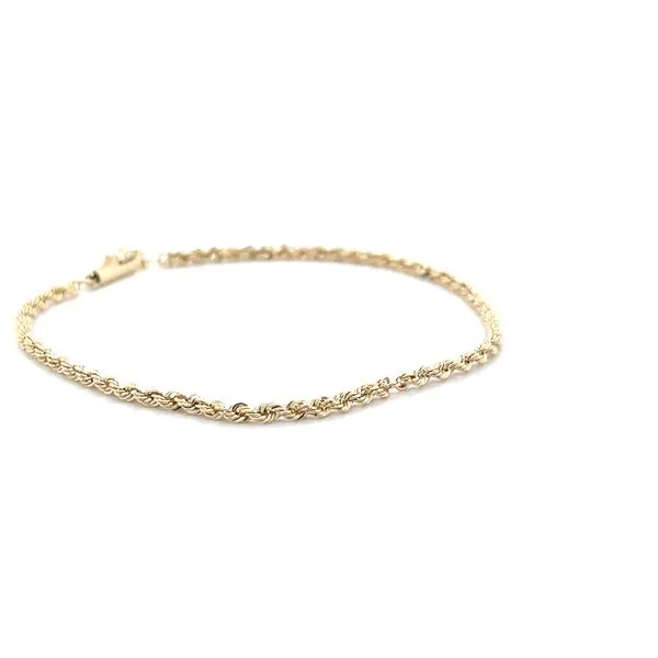 14K Yellow Gold Estate 2.3mm Rope Bracelet Image 3 Minor Jewelry Inc. Nashville, TN