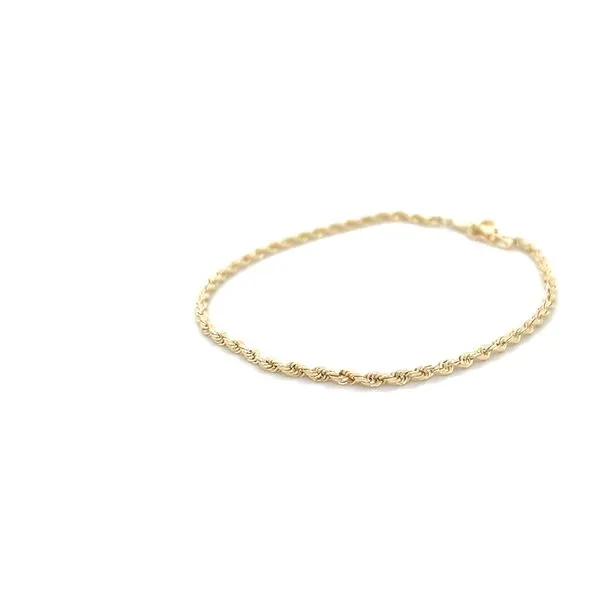 14K Yellow Gold Estate 2mm Rope Bracelet