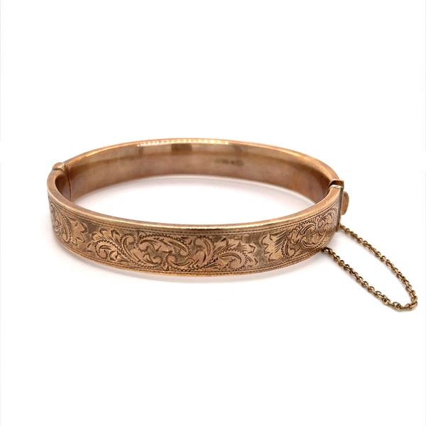 14K Rose Gold Estate Engraved Bangle Bracelet Minor Jewelry Inc. Nashville, TN