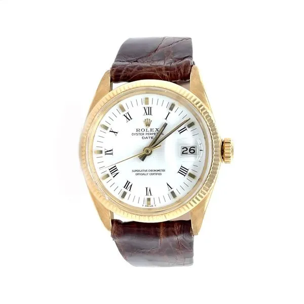 1978 34mm Rolex 18K Yellow Gold Date 1505