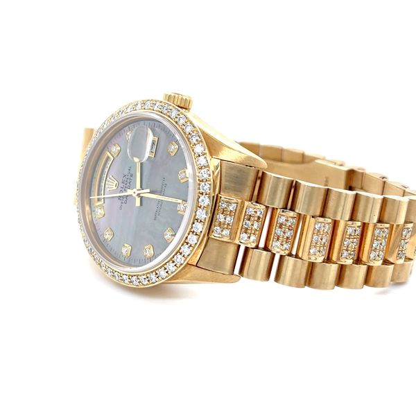 1985 36mm 18K Yellow Gold 3.15cttw Estate Rolex 18038  Presidential Day-Date Image 4 Minor Jewelry Inc. Nashville, TN