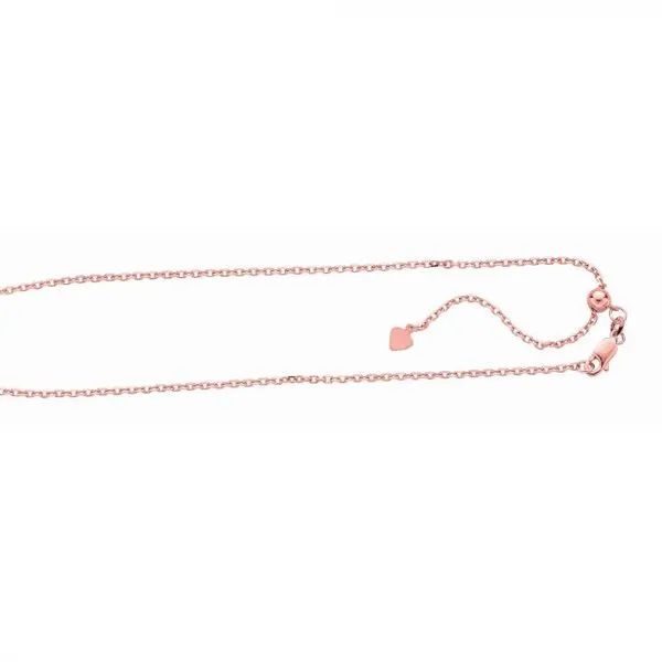 Sterling Silver Rose Gold 1.1mm Adjustable Chain Minor Jewelry Inc. Nashville, TN