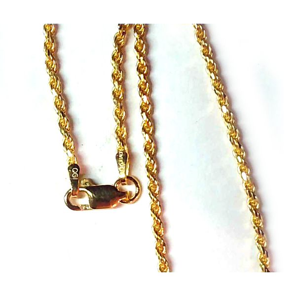 Silver and Gold Plate Rope Chain Image 2 Minor Jewelry Inc. Nashville, TN