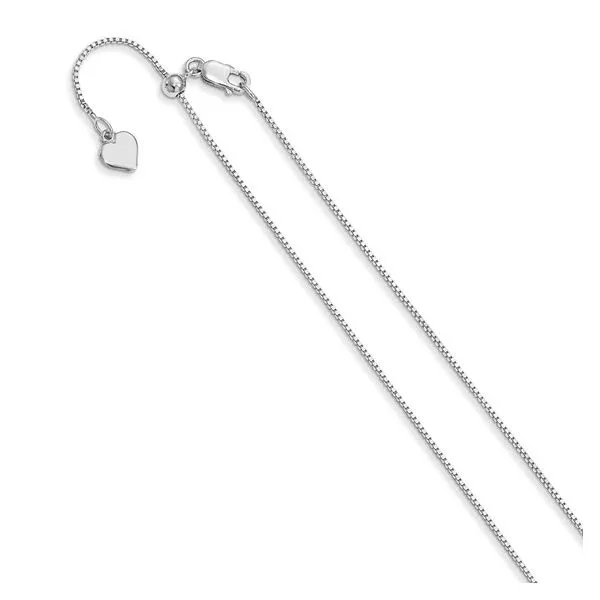 Sterling Silver Adjustable Box Chain Image 2 Minor Jewelry Inc. Nashville, TN